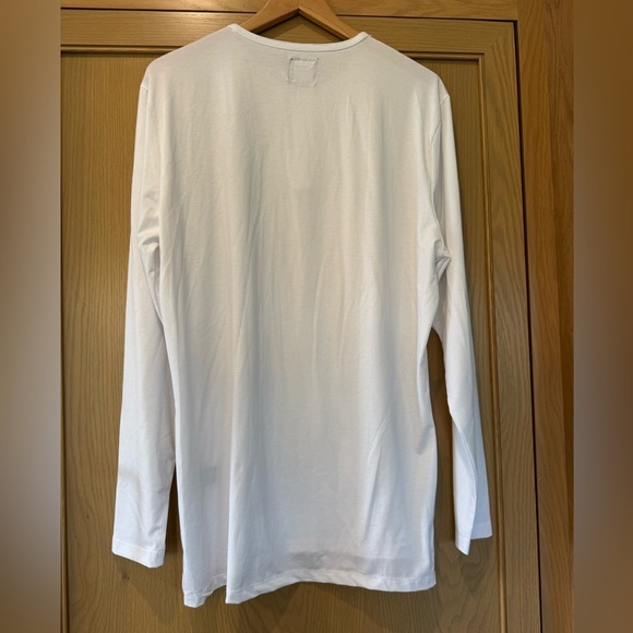 Cuts Pyca Pro Clothing Classic White Long Sleeve Henley Split-Hem Pullover / xlg - Picture 7 of 8